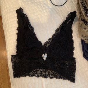 Free People Black Lacy Cami
